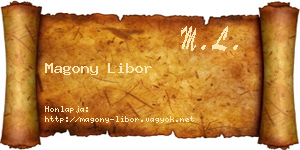 Magony Libor névjegykártya